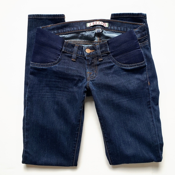 J Brand Mama J Maternity Jeans Dark Wash Side Panel Size 26 - Picture 6 of 9